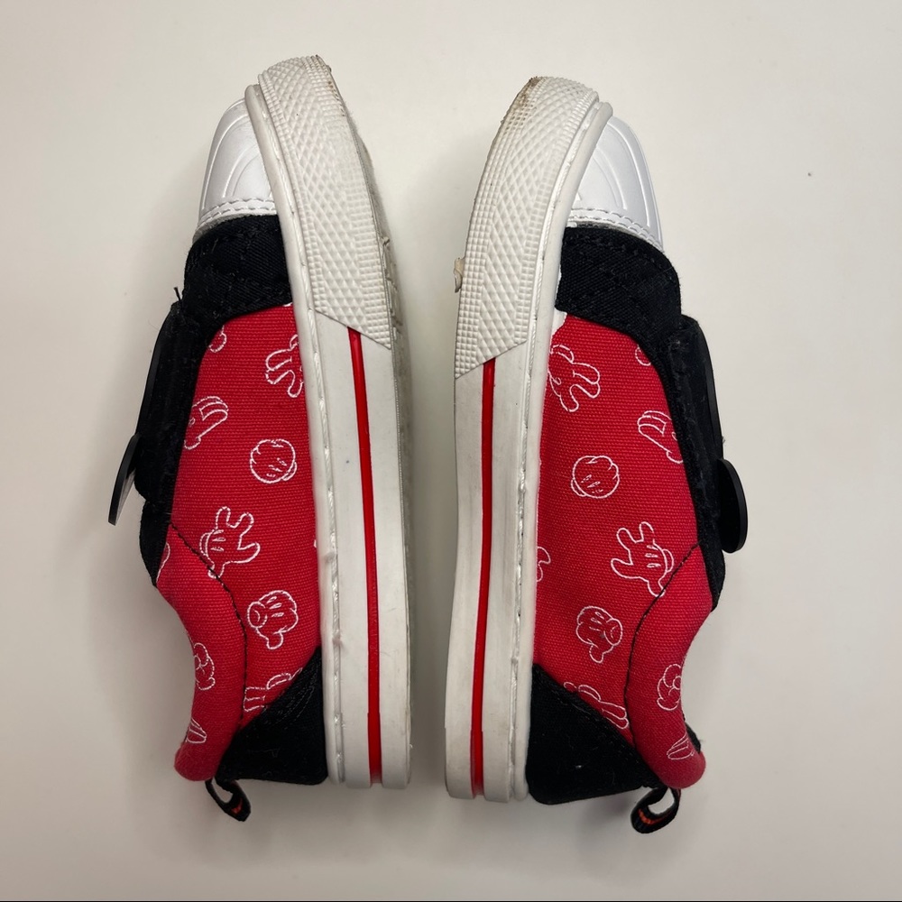 Mickey Mouse Ears - Disney - Cap Toe Sneaker Shoes Sz 5 - Slip On - Velcro - Picture 3 of 9